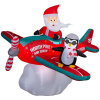 Snata's North Pole Airshow Plane Christmas Inflatable